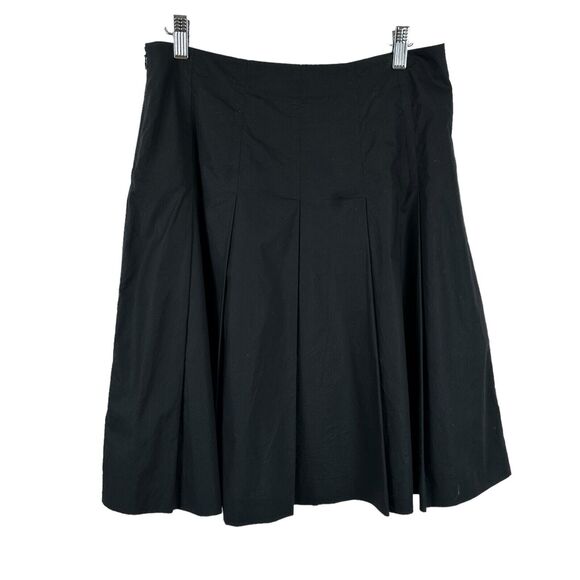 Marni Italy Skirt Women Size 42 US 6 Black Box Pleat Cotton Modern Chic Preppy - Picture 2 of 9